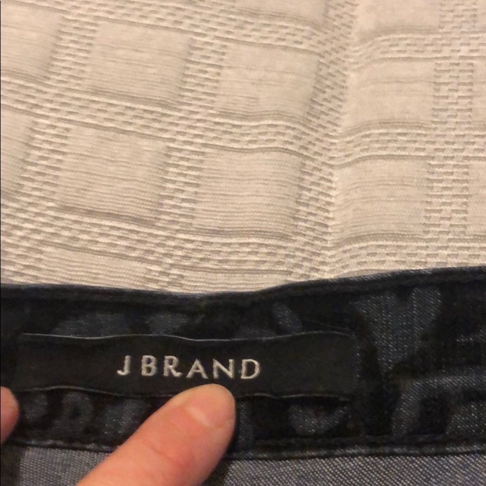 J brand skinny black brocade jeans